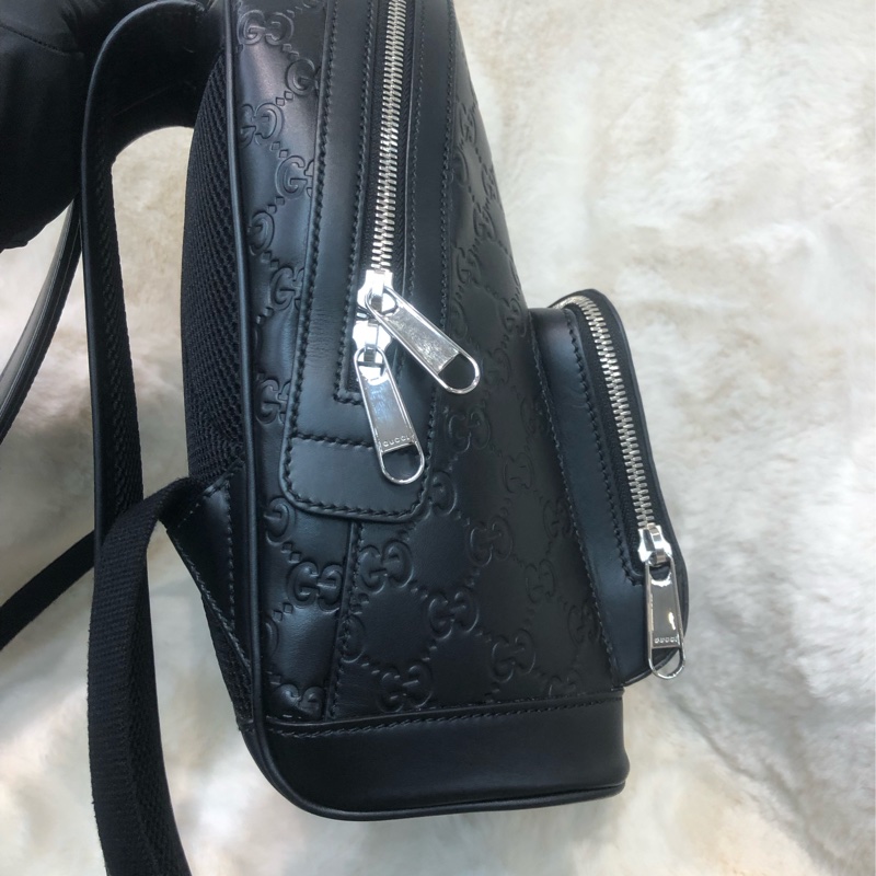 Gucci黑色全皮小型背囊 XC336-5