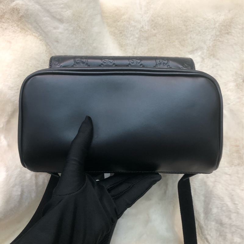 Gucci黑色全皮小型背囊 XC336-7