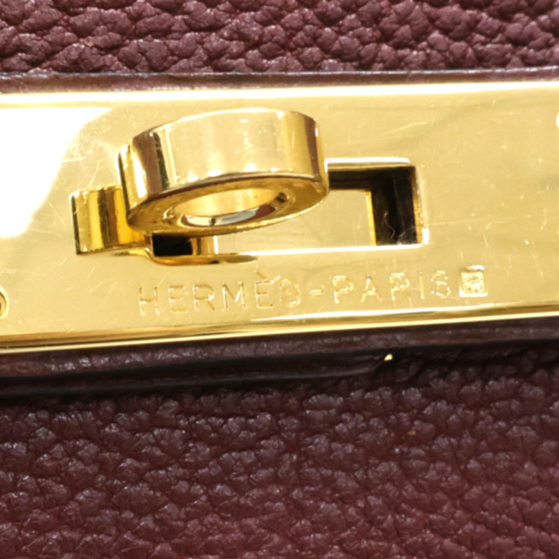 愛馬仕紅色 Togo牛皮 Kelly35 两用包 口E刻【HERMES 愛馬仕】-9