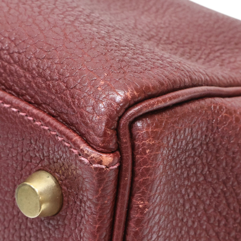 愛馬仕紅色 Togo牛皮 Kelly35 两用包 口E刻【HERMES 愛馬仕】-13