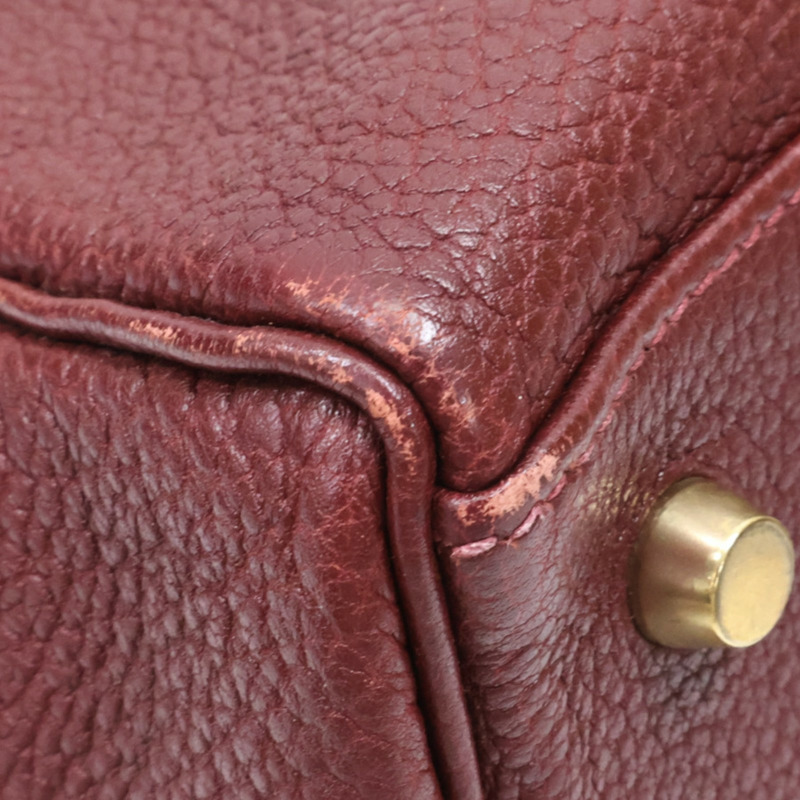 愛馬仕紅色 Togo牛皮 Kelly35 两用包 口E刻【HERMES 愛馬仕】-14