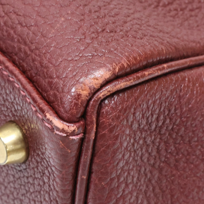 愛馬仕紅色 Togo牛皮 Kelly35 两用包 口E刻【HERMES 愛馬仕】-15