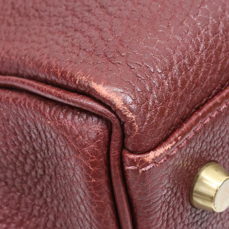 愛馬仕紅色 Togo牛皮 Kelly35 两用包 口E刻【HERMES 愛馬仕】-16