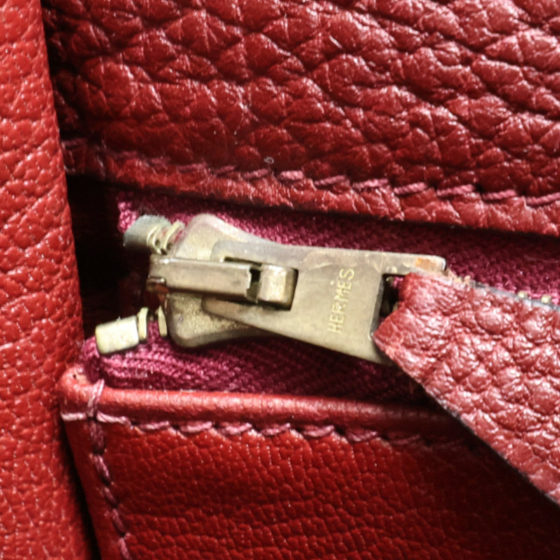 愛馬仕紅色 Togo牛皮 Kelly35 两用包 口E刻【HERMES 愛馬仕】-17
