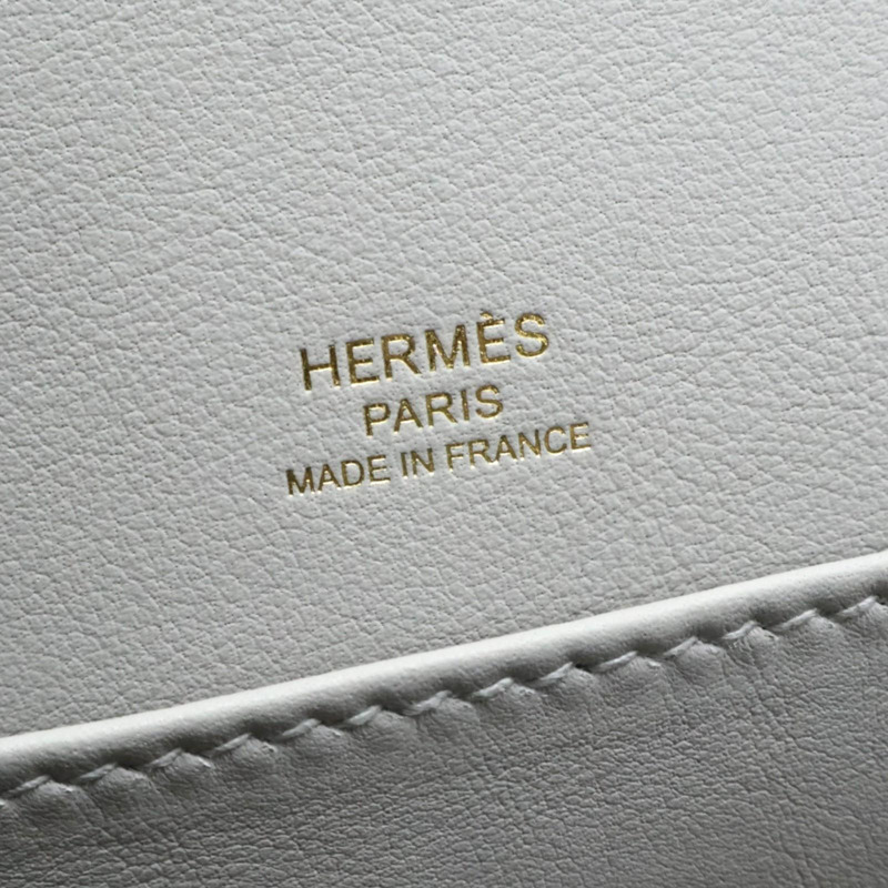 珍珠灰色 chevere羊皮 Geta 肩背包 K刻【HERMES 愛馬仕】-8