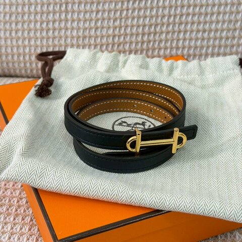 🏷Hermes 愛馬仕．Gamma Epsom 雙面細皮帶 75cm D刻