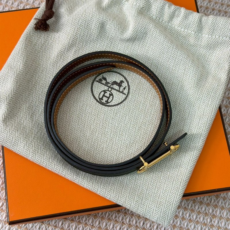 🏷Hermes 愛馬仕.Gamma Epsom 雙面細皮帶 75cm D刻-6