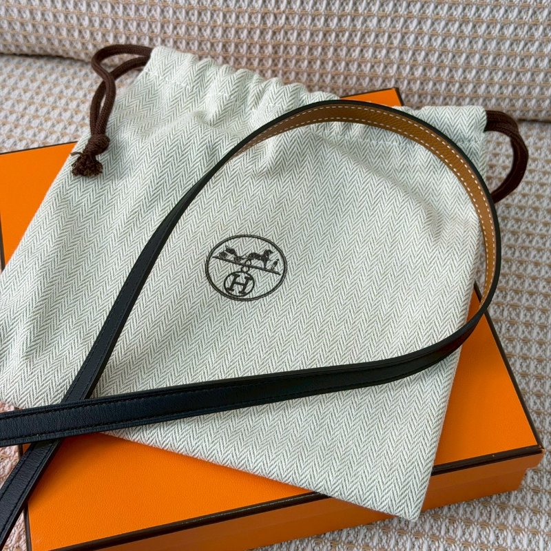 🏷Hermes 愛馬仕.Gamma Epsom 雙面細皮帶 75cm D刻-9