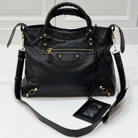 BALENCIAGA巴黎世家 giant Velo 黑金 機車包 手提包 肩背包 側背包 斜背包