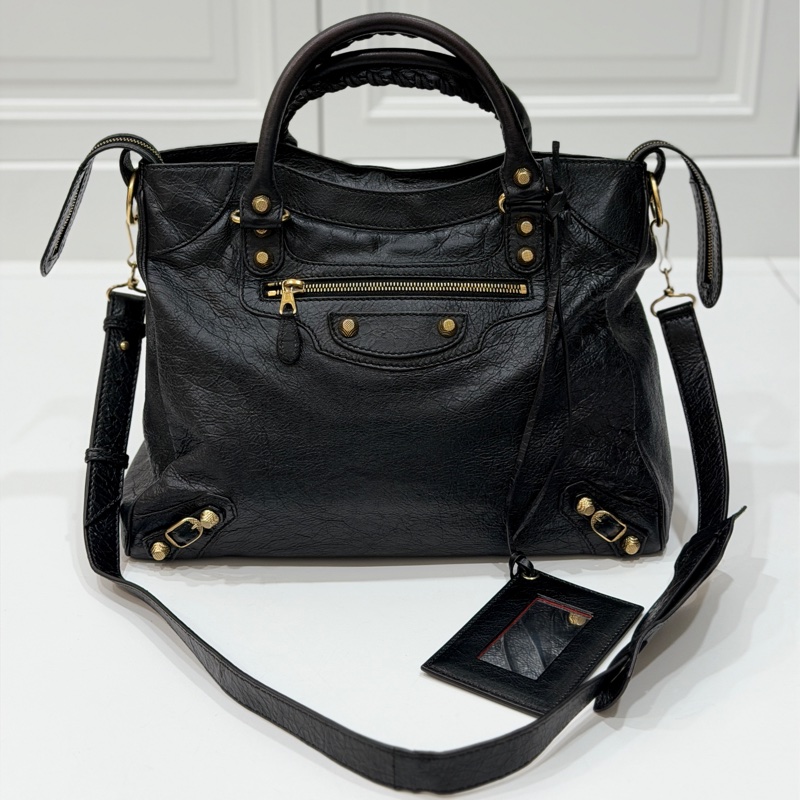 BALENCIAGA巴黎世家 giant Velo 黑金 機車包 手提包 肩背包 側背包 斜背包-0