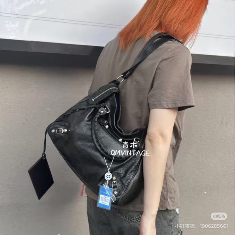 BALENCIAGA巴黎世家 giant Velo 黑金 機車包 手提包 肩背包 側背包 斜背包-4