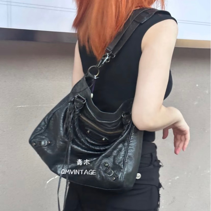 BALENCIAGA巴黎世家 giant Velo 黑金 機車包 手提包 肩背包 側背包 斜背包-5