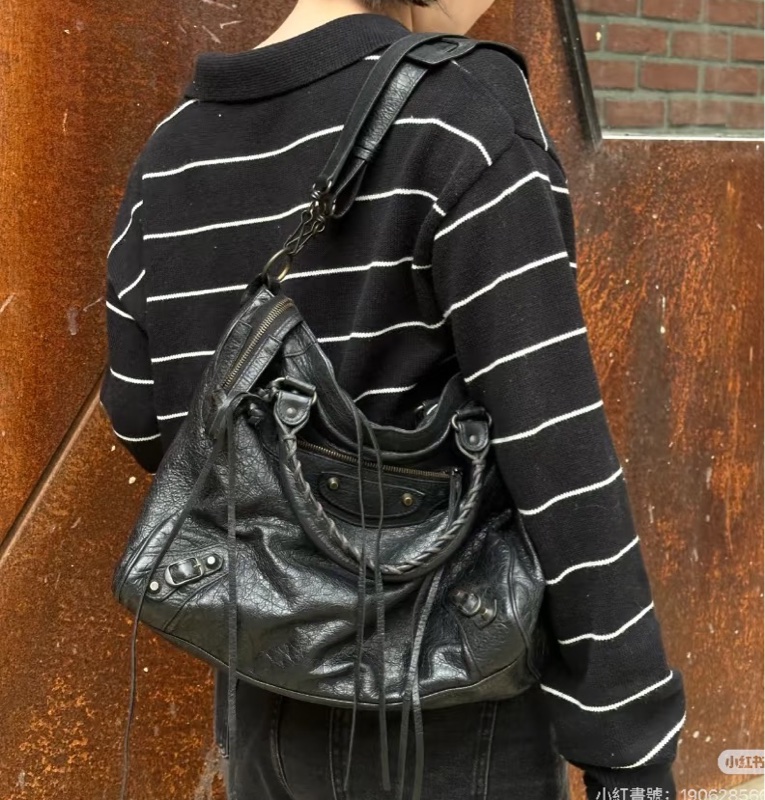 BALENCIAGA巴黎世家 giant Velo 黑金 機車包 手提包 肩背包 側背包 斜背包-7