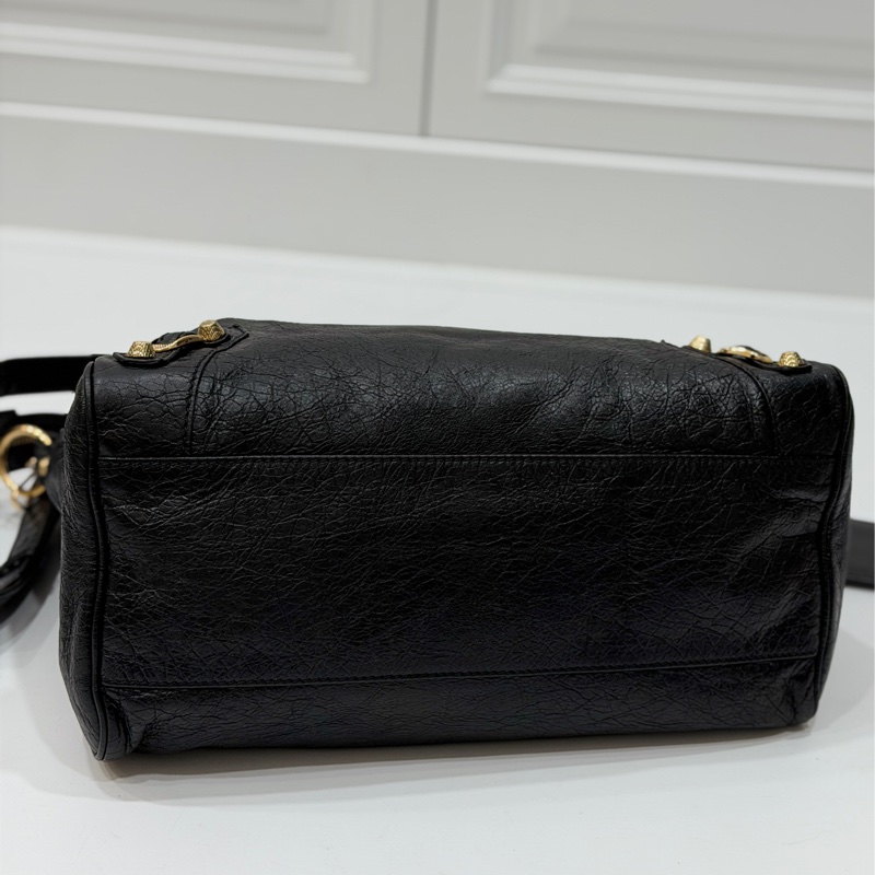 BALENCIAGA巴黎世家 giant Velo 黑金 機車包 手提包 肩背包 側背包 斜背包-13