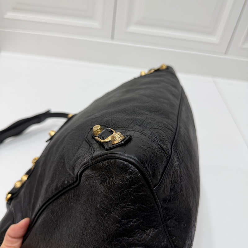 BALENCIAGA巴黎世家 giant Velo 黑金 機車包 手提包 肩背包 側背包 斜背包-14