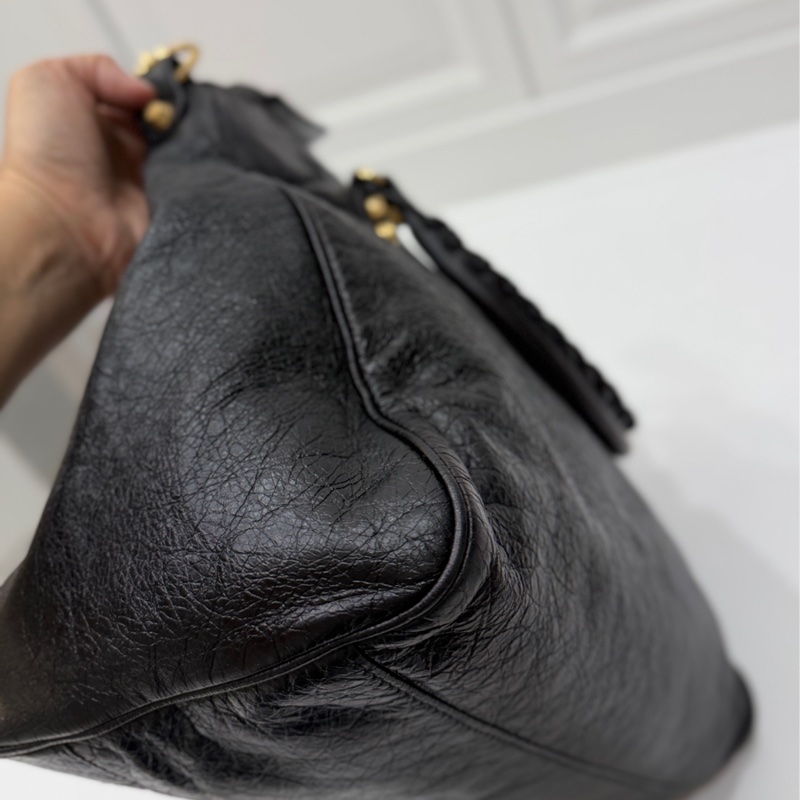 BALENCIAGA巴黎世家 giant Velo 黑金 機車包 手提包 肩背包 側背包 斜背包-17