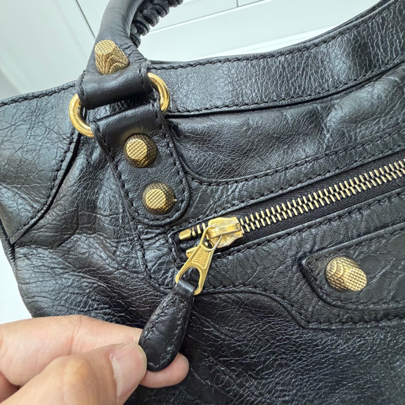 BALENCIAGA巴黎世家 giant Velo 黑金 機車包 手提包 肩背包 側背包 斜背包-22