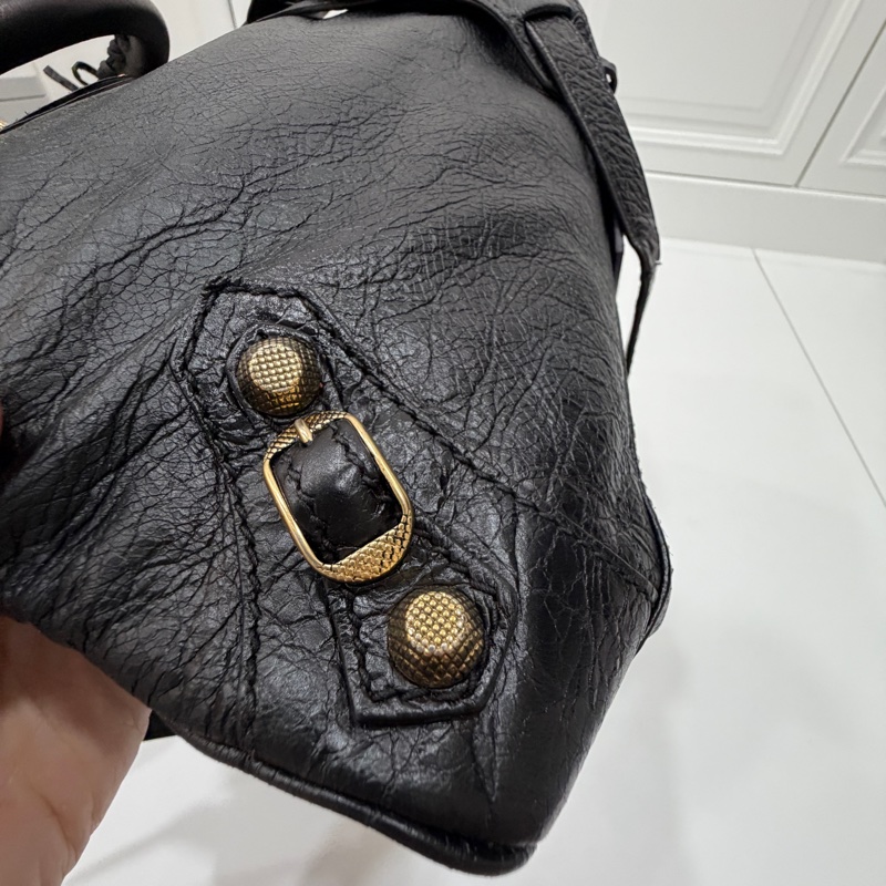 BALENCIAGA巴黎世家 giant Velo 黑金 機車包 手提包 肩背包 側背包 斜背包-28