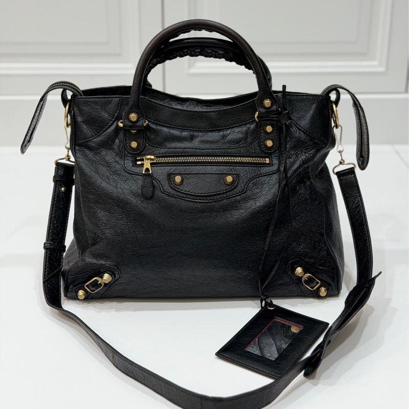 BALENCIAGA巴黎世家 giant Velo 黑金 機車包 手提包 肩背包 側背包 斜背包-30