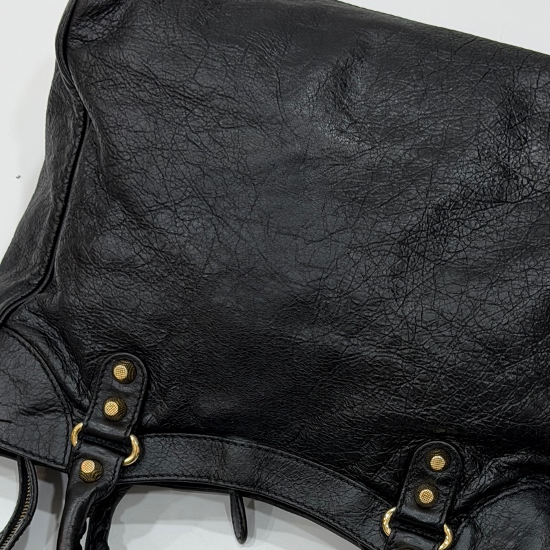 BALENCIAGA巴黎世家 giant Velo 黑金 機車包 手提包 肩背包 側背包 斜背包-37