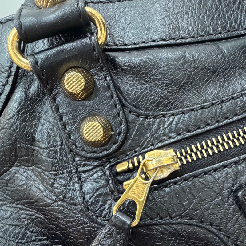 BALENCIAGA巴黎世家 giant Velo 黑金 機車包 手提包 肩背包 側背包 斜背包-51