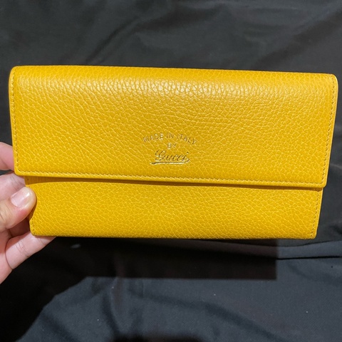 GUCCI黃色長夾