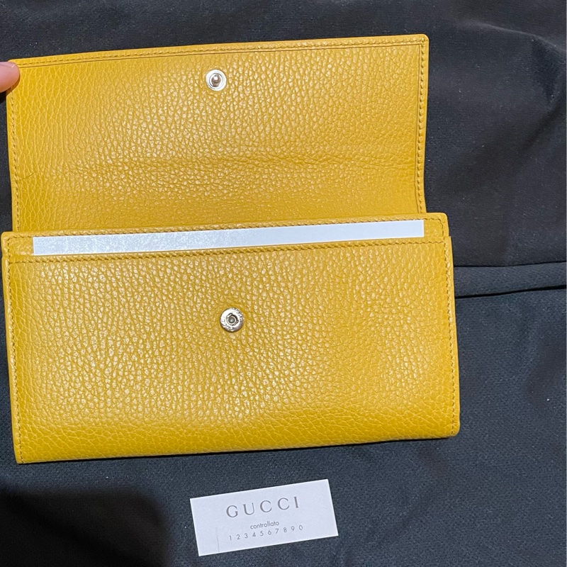 GUCCI黃色長夾-13