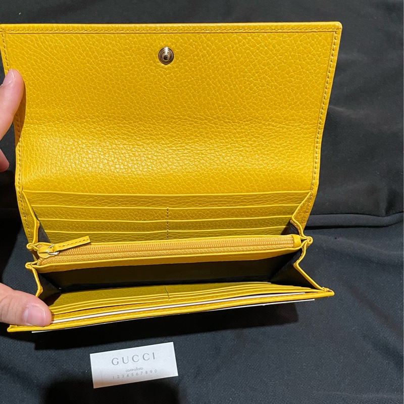 GUCCI黃色長夾-14