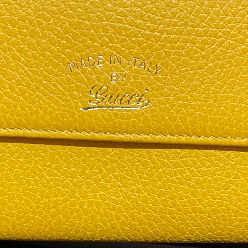 GUCCI黃色長夾-16