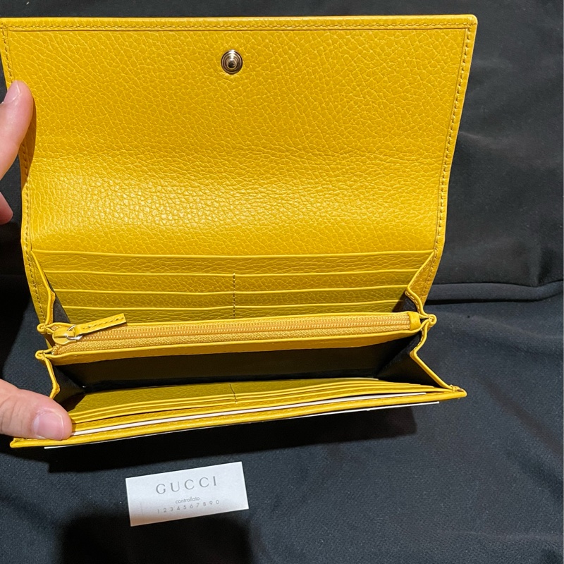 GUCCI黃色長夾-24