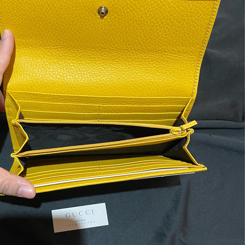 GUCCI黃色長夾-25