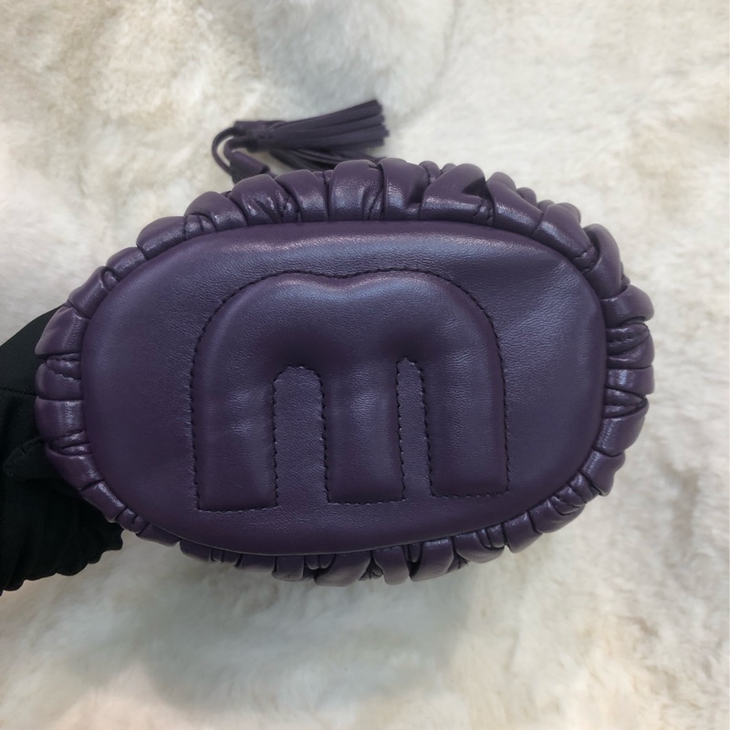 Miu Miu 紫色皺皮小水桶 XC342-4