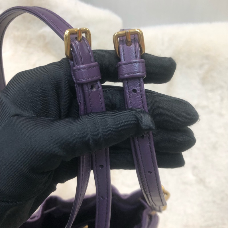 Miu Miu 紫色皺皮小水桶 XC342-6
