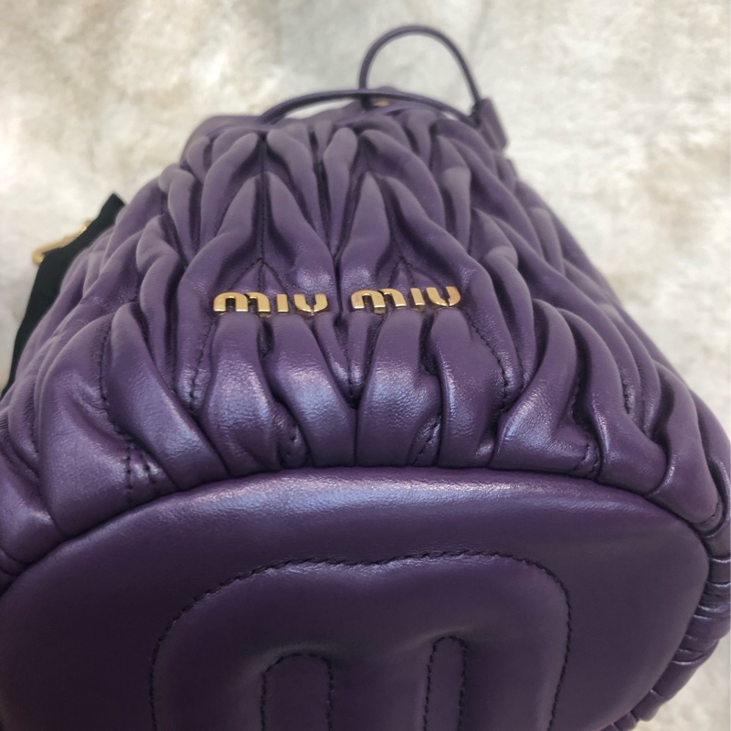 Miu Miu 紫色皺皮小水桶 XC342-10