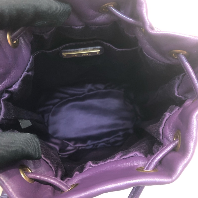 Miu Miu 紫色皺皮小水桶 XC342-12