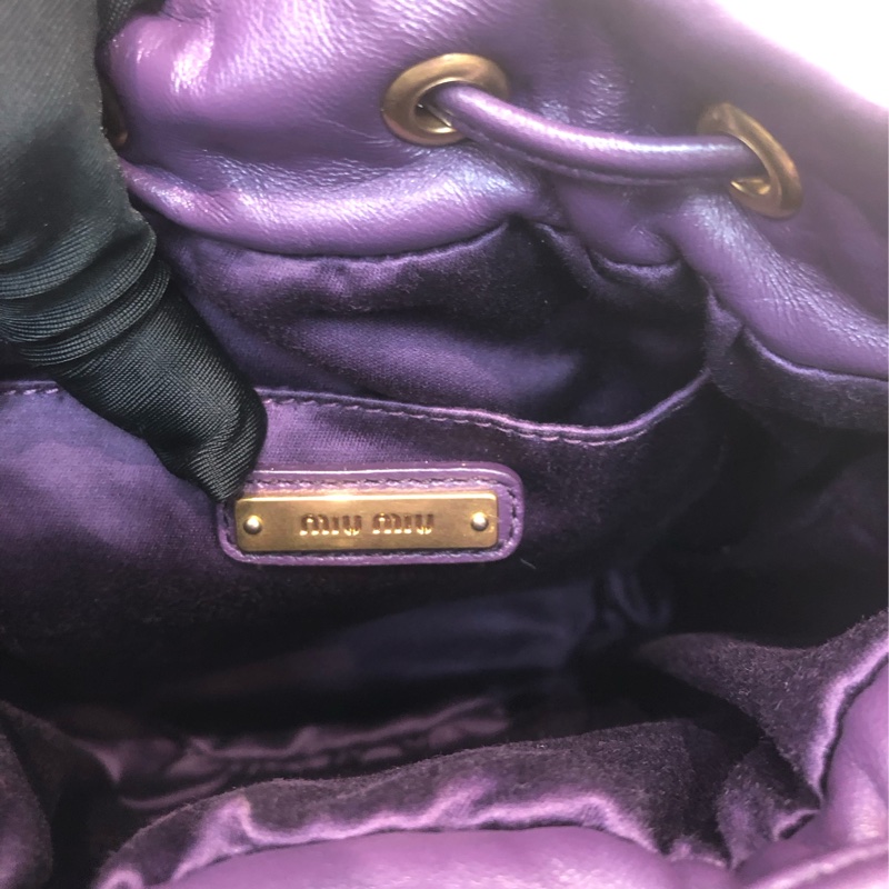 Miu Miu 紫色皺皮小水桶 XC342-13