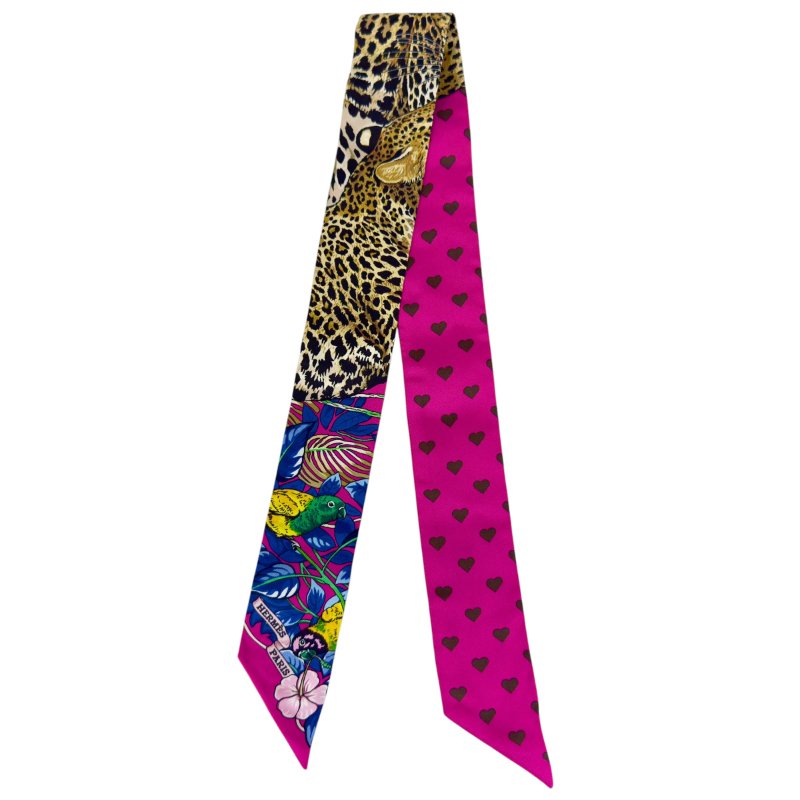 Hermes Jungle Love Twilly 愛心💗 幼絲巾-1