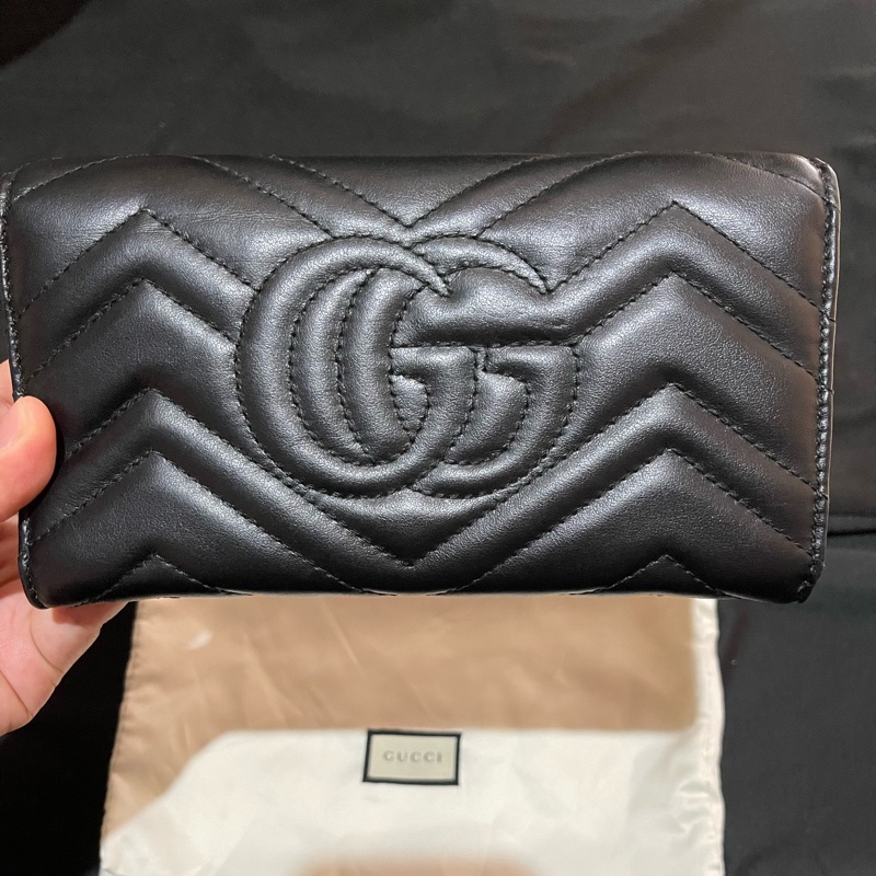 GUCCI MARMONT金釦黑色長夾-7