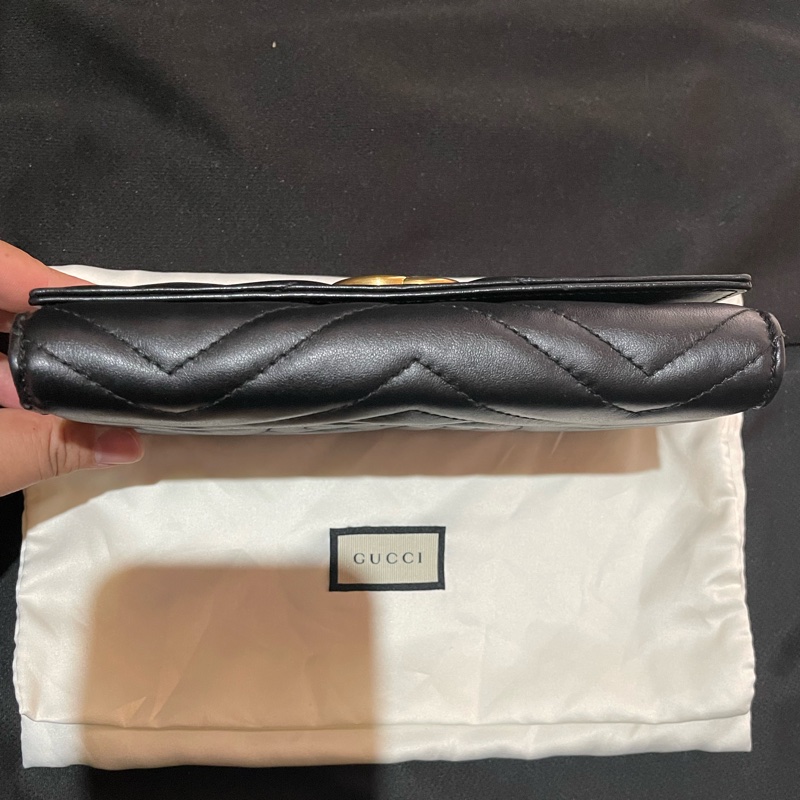 GUCCI MARMONT金釦黑色長夾-11