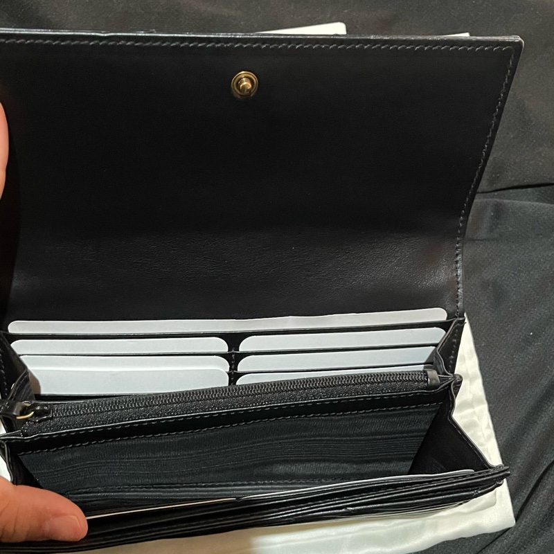 GUCCI MARMONT金釦黑色長夾-12