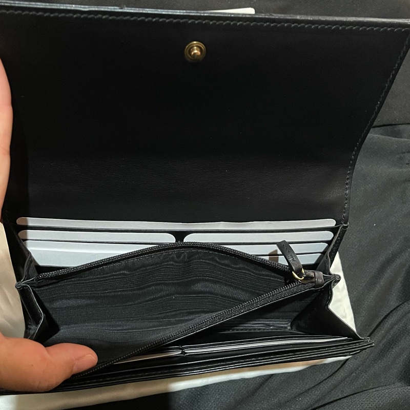 GUCCI MARMONT金釦黑色長夾-13