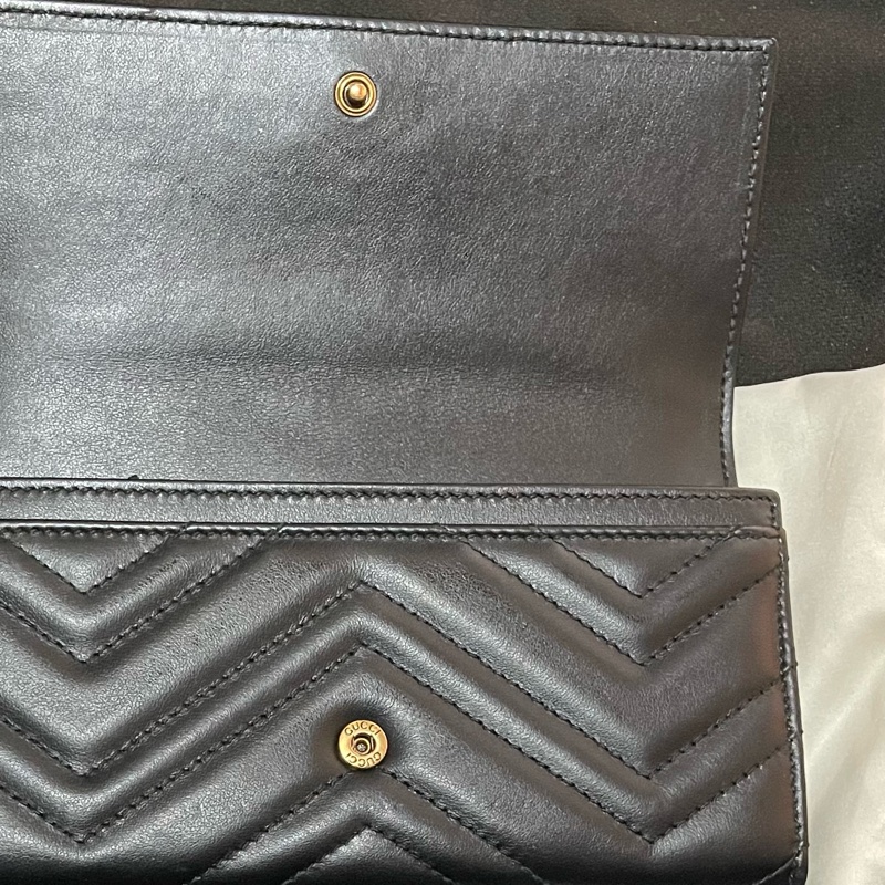 GUCCI MARMONT金釦黑色長夾-14