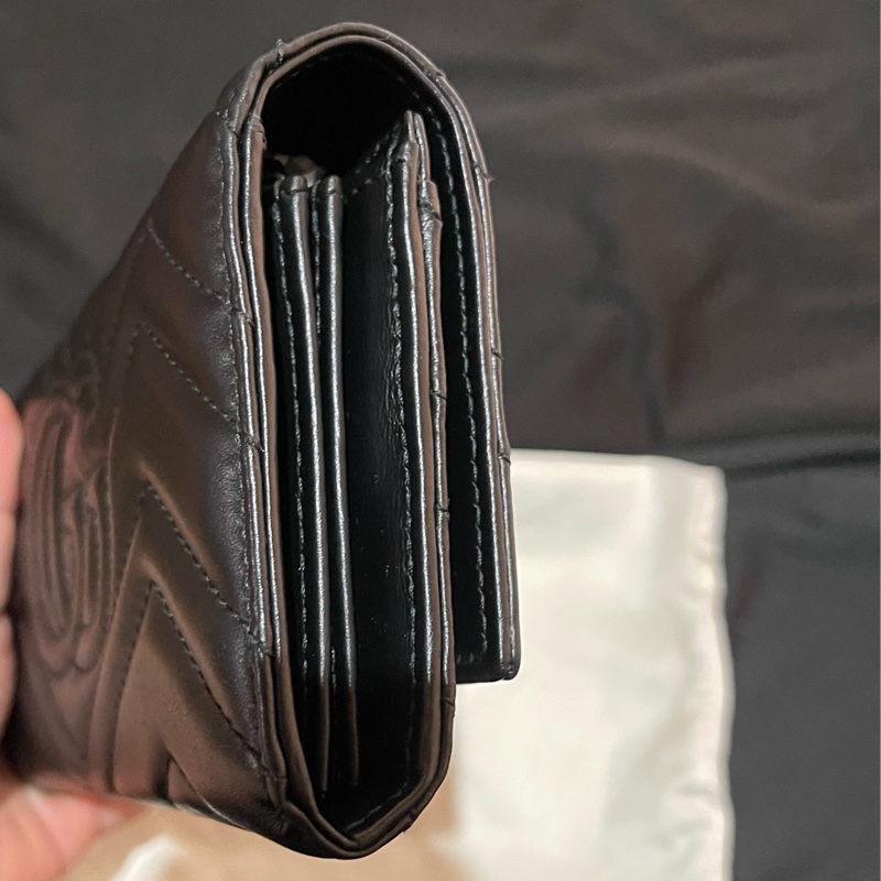 GUCCI MARMONT金釦黑色長夾-17