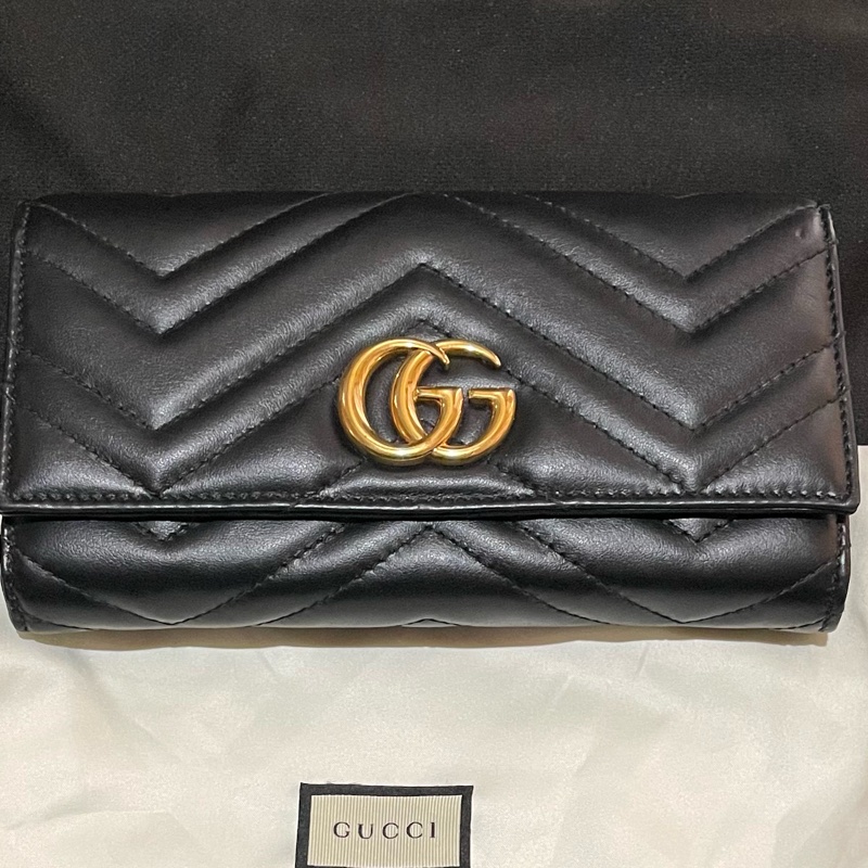 GUCCI MARMONT金釦黑色長夾-20
