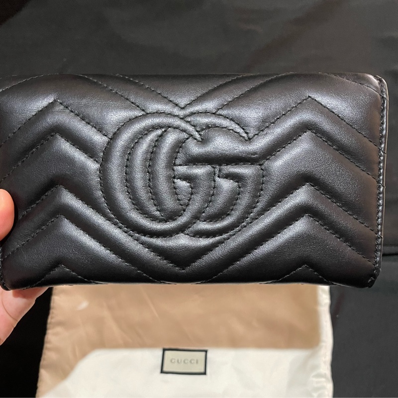 GUCCI MARMONT金釦黑色長夾-21