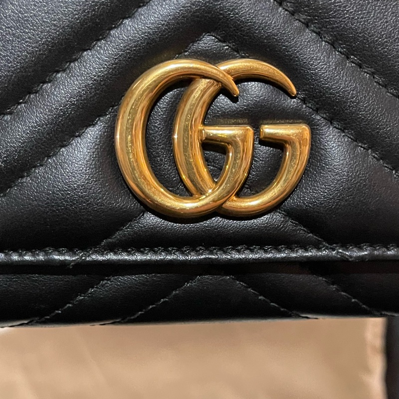 GUCCI MARMONT金釦黑色長夾-28