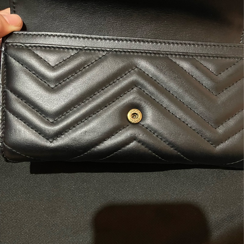 GUCCI MARMONT金釦黑色長夾-23