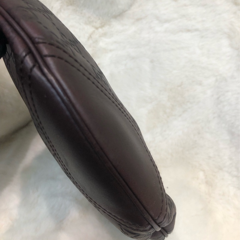 Gucci 啡色全皮小馬鞍 Hobo XC338-11