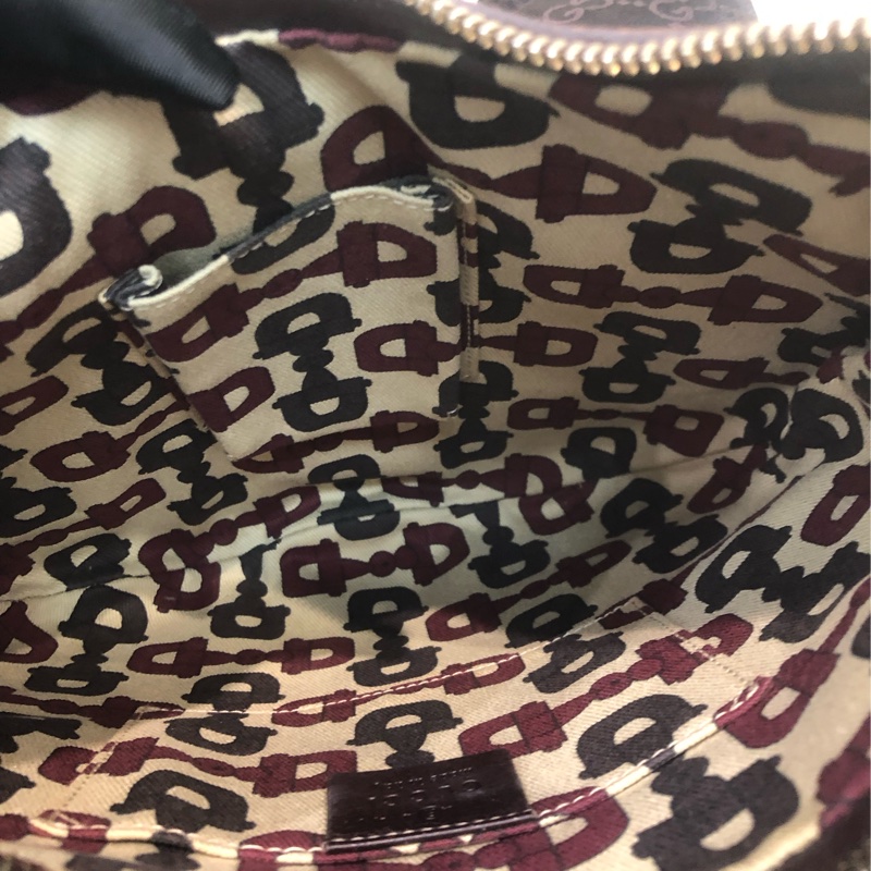 Gucci 啡色全皮小馬鞍 Hobo XC338-16