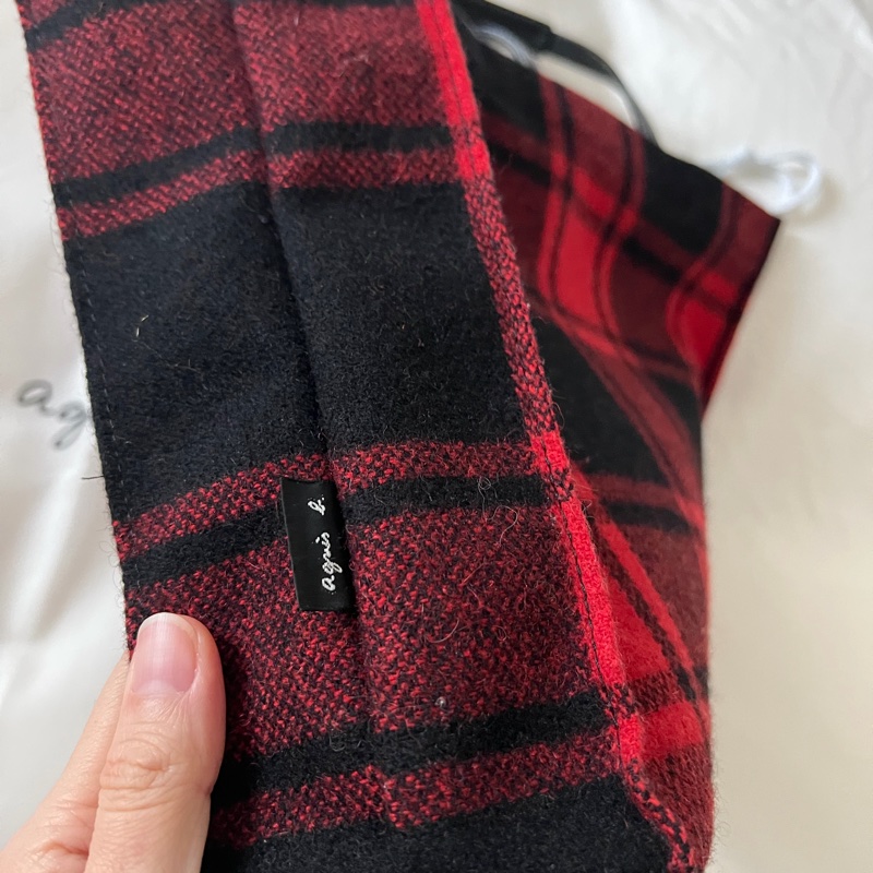 agens b.毛呢手提包 近全新-1